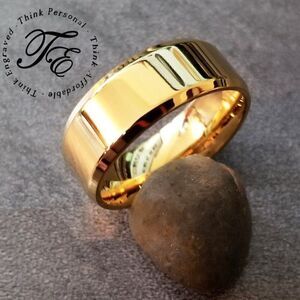 Men's Gold Promise Ring Band -  Pinky Promise Ring For Guys - Men's Gold Ring